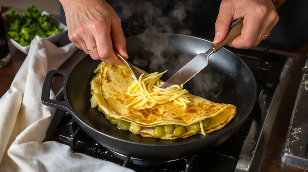 « Je la prépare chaque mars » : cette crêpe salée aux poireaux cache une touche de fromage qui la rend magique !