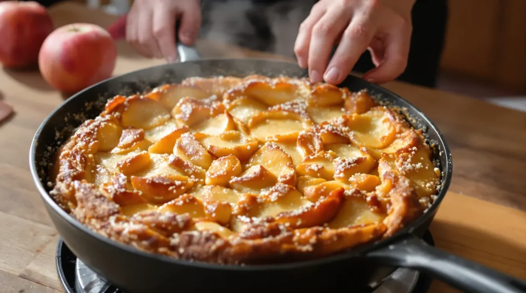 Je prépare ce gâteau aux pommes à la poêle : ultra simple, rapide, sans four et tellement réconfortant