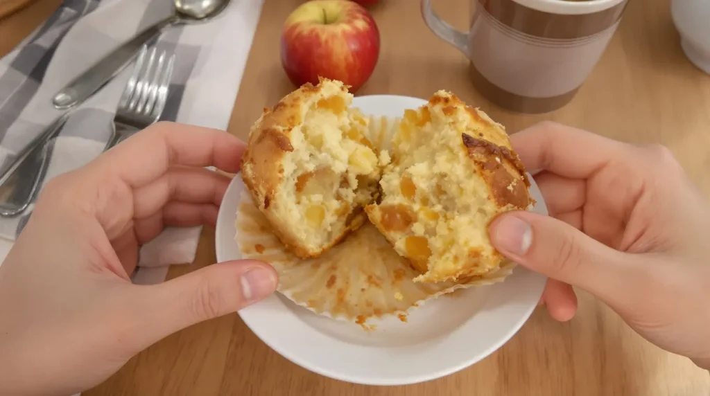 Muffins avoine-pomme ultra moelleux : remplacer le beurre par la compote réduit les matières grasses