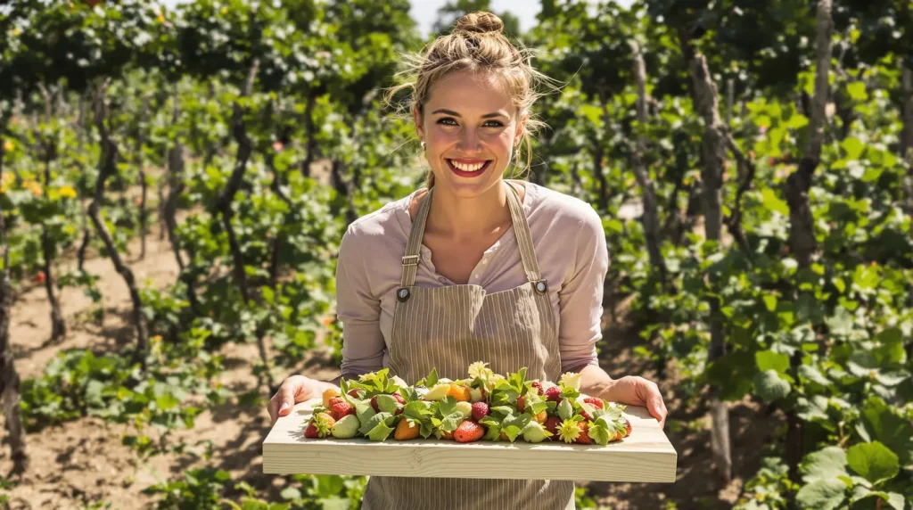 Avec les productions d’asperges et de fraises, les consommateurs sont aux anges ici