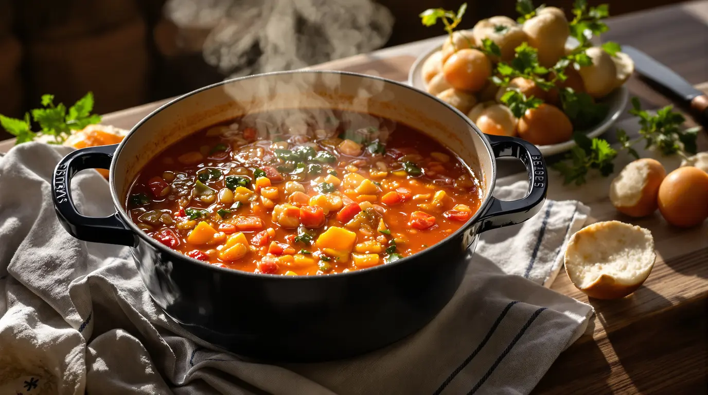 Direction la Toscane avec notre recette de soupe aux légumes et aux oeufs