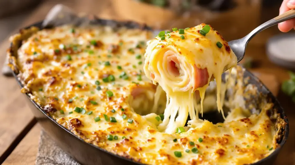 Gratin léger poireaux et jambon : prêt en 25 minutes, savoureux et peu calorique