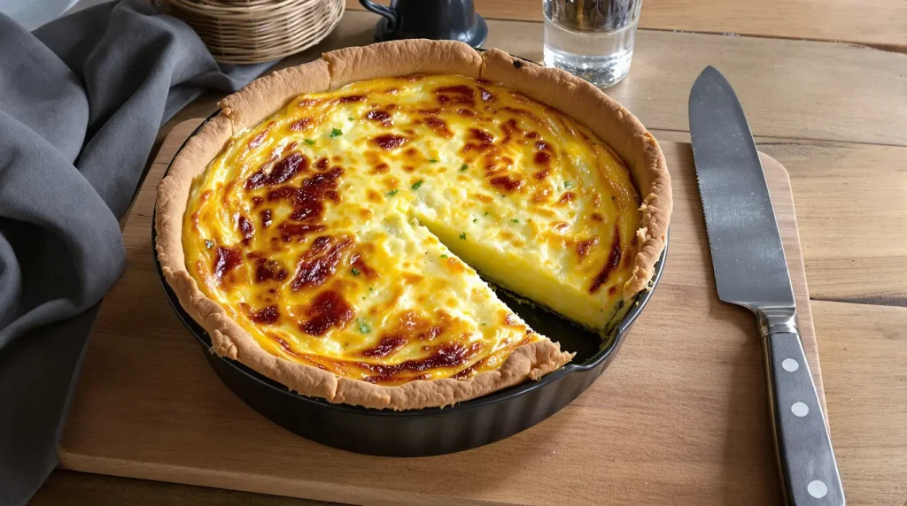 « J'ai remplacé la pâte par un ingrédient tout simple » : ma quiche poireaux-chèvre n'a jamais été aussi fondante