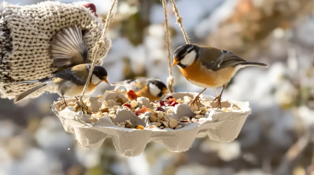 Ne jetez plus vos vieilles boîtes d’œufs, elles sont vraiment utiles au jardin pour attirer les oiseaux cet hiver