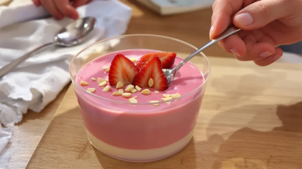 Panna cotta fraise-coco — Dessert très facile sans laitages