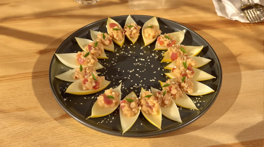 Petites barquettes d’endive au jambon pour un apéritif ultra express