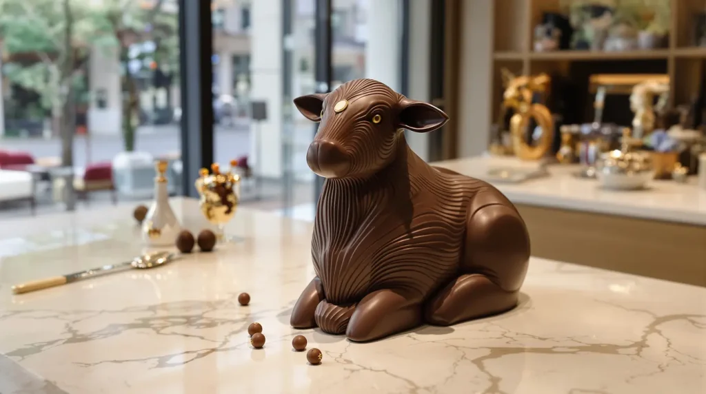 Pâques : Yannick Alléno dévoile sa première création en chocolat pour Dior