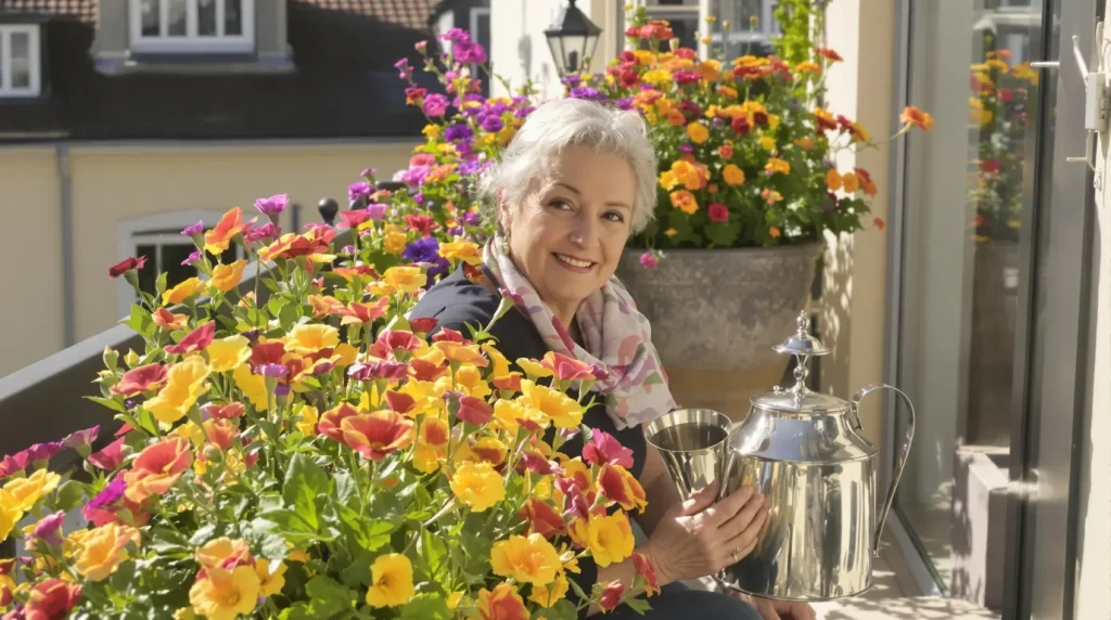 Adieu les géraniums qui grillent plein sud en mai : cette plante fleurit sur le balcon jusqu'en octobre sans jamais toucher à l'arrosoir