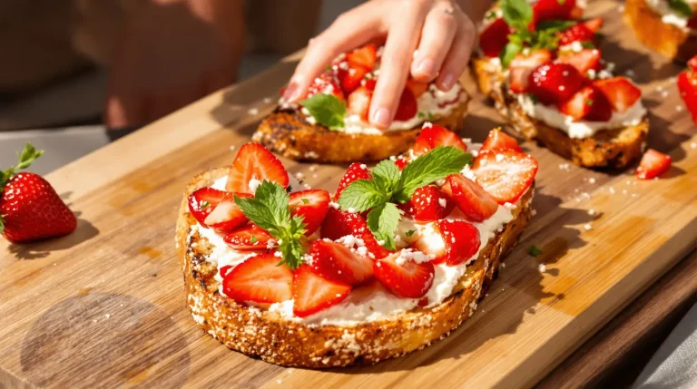 « Attends, c&rsquo;est de la fraise sur du pain ? » : la bruschetta sucrée-salée qui a séduit tout le monde à l&rsquo;apéro