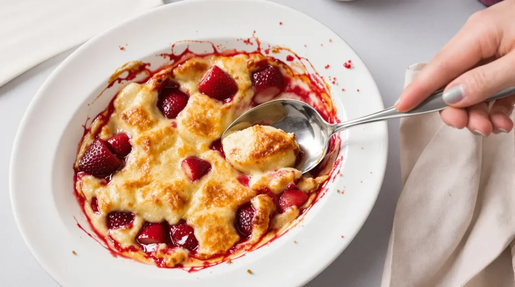 J'ai mis mes fraises au four dans un plat à gratin et depuis, personne ne me réclame plus de tarte aux fraises