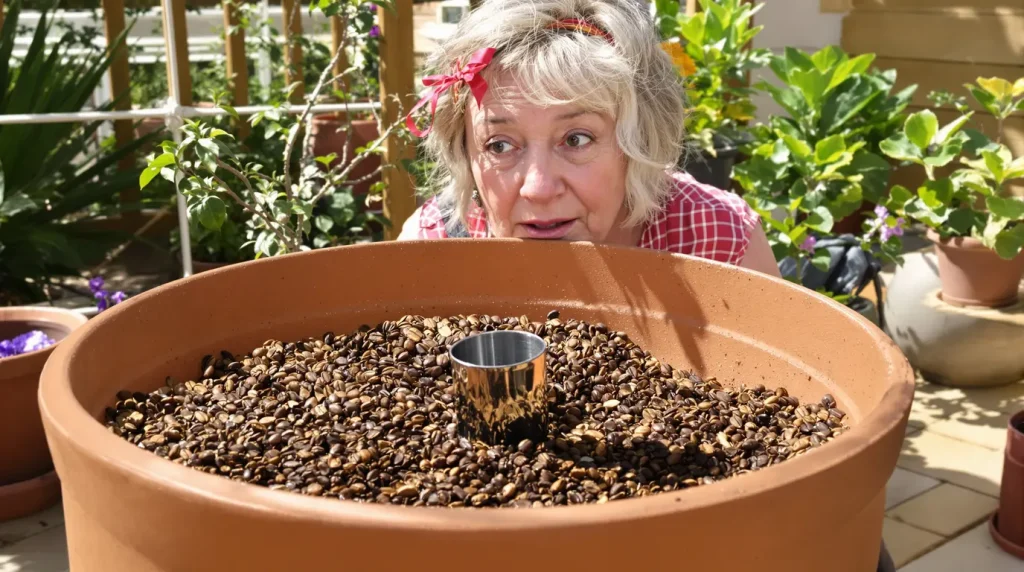 J'étalais du marc de café pour nourrir mes plantes : en grattant la croûte au bout d'un mois, j'ai compris pourquoi ils crevaient de soif