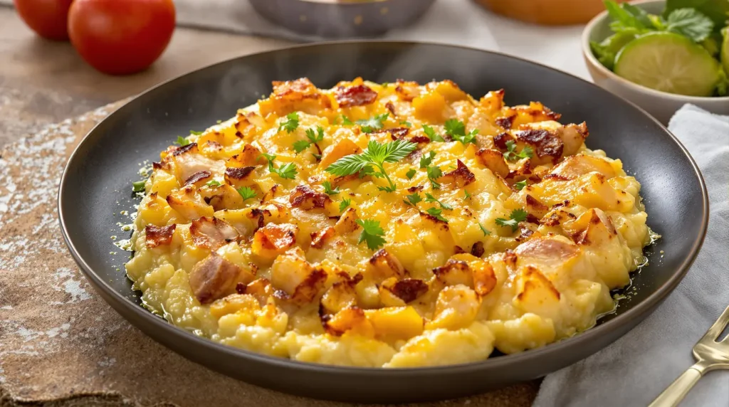« Je le prépare la veille et il est encore meilleur réchauffé » : la recette du hachis parmentier poulet-poireaux qui reste toujours moelleux