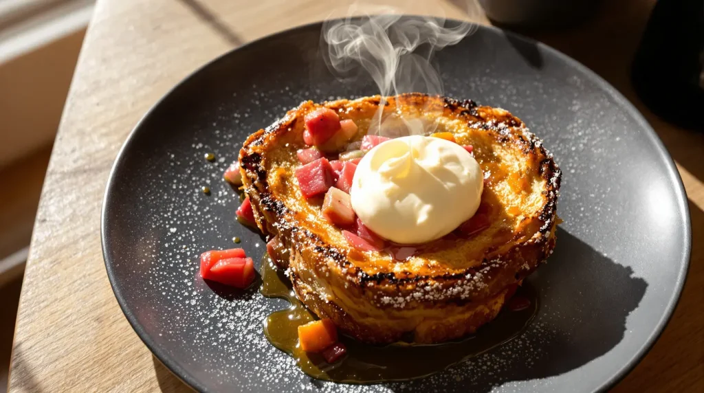 Ma recette de pain perdu à la rhubarbe