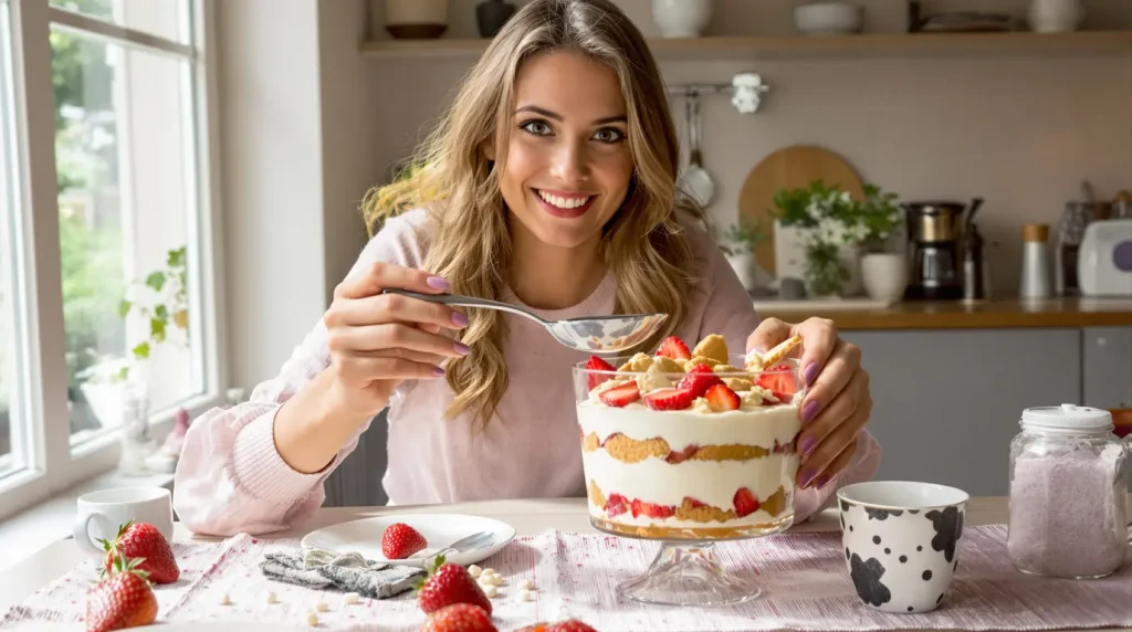 Tiramisu aux fraises : remplacez le mascarpone par un laitage protéiné et divisez les calories par deux