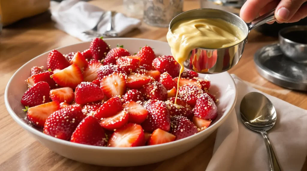 3 ingrédients, 5 minutes et des fraises de saison : j'ai servi ce dessert à mes invités et ils ont cru que j'y avais passé l'après-midi