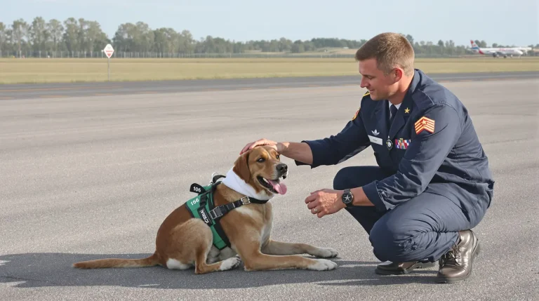 Chiens guides : la base aérienne bordelaise engagée pour sensibiliser au handicap visuel
