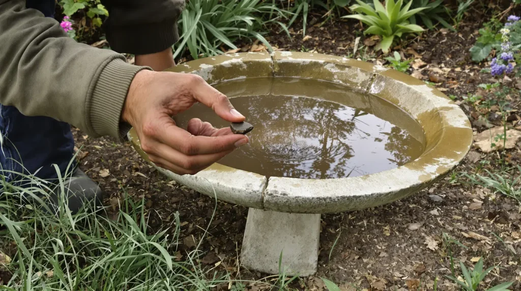 Il glisse une pièce de 5 centimes dans le jardin et les mésanges arrivent par dizaines