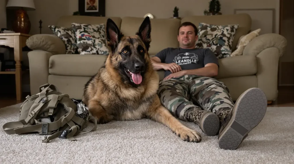 Pour rester auprès du Malinois qui l'accompagnait en mission, ce maître-chien l'adopte à la retraite